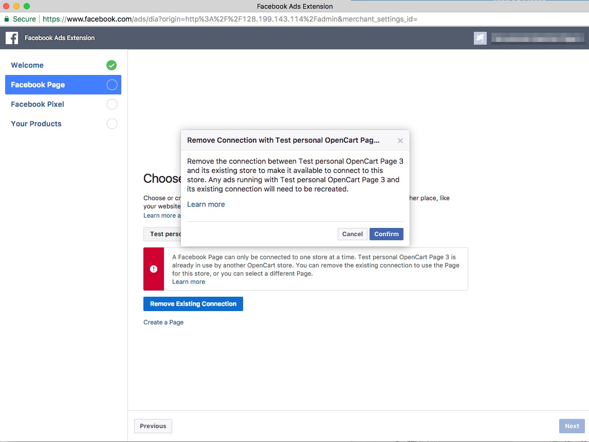 Facebook Business Extension