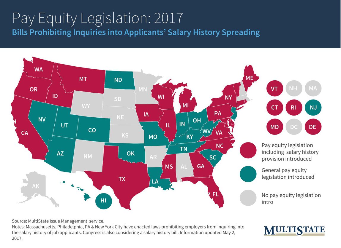 Cities and States Bar Salary History Inquiries MultiState