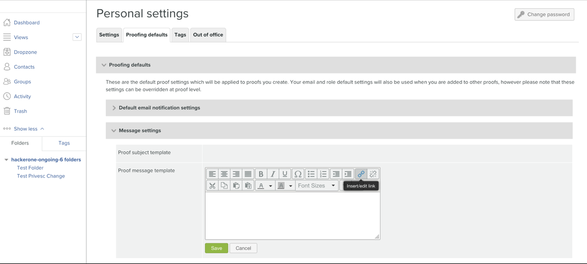 Message templates