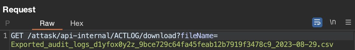 Audit log export API
