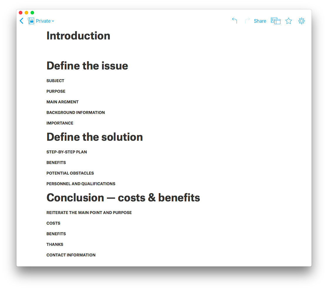 how to write a presentation proposal